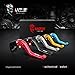 MZS Short Levers Brake Clutch CNC for Kawasaki ZX6R ZX636R ZX6RR 2000-2004/ ZX10R 2004-2005/ ZX9R 2000-2003/ ZX12R 2000-2005/ ZZR600 2005-2009/ Z1000 2003-2006/ VERSYS 1000 KLZ1000 2012-2014 Black