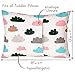 Organic Cotton Toddler Pillowcase - 13x18 Pillowcase perfect for toddler pillow, kids, baby, infant, travel pillow case, toddler bedding, Clouds Collection