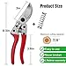 WYF 8.3 Inches Bypass Pruning Shears, Professional Hand Pruners Garden Clippers with SK5 Stainless Steel Blades, Flower Cutter, Garden Shear, Secateurs Hand Trimmers for Gardening