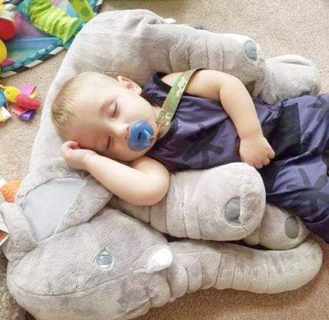 mivera cartoon large plush baby elephant pillow and toy