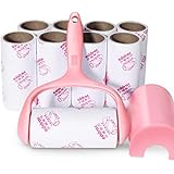 Lint Roller, 9 Refills 540 Sheets,Super Sticky Pet Hair Remover Kit, YQMAJIM Adhesive Lint Brush for Clothes,Carpet,Car Seats,Dust,Dogs,Cats