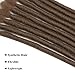 Noverlife 10 Strands 20cm/7.87″ Brown Backcomb Twisted Dreadlock Extensions, Single End Synthetic Dreadlocks Accessories, Jamaica Punk Hip-Hop Reggae Hair Braiding Wigs Faux Locs Dreads for Men Womenthumb 4