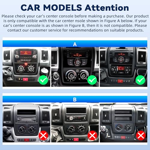 2G+64G GOHHDL Android Car Radio for Fiat Ducato 2010/Citroen Jumper/Peugeot Boxer Carplay Android Auto, 9 Inch 2 Din Touch Screen with Bluetooth GPS WiFi FM/RDS SWC Backup Camera and Mic