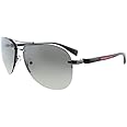 Prada Sport PS56MS 5AV3M1 Gunmetal PS56MS Pilot Sunglasses Lens Category 2 Size