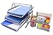EasyPAG 4 in 1 Mesh Desk Organizer Set - Desk Tray,Pencil Holder,Stick Note Pad Holder and Letter Sorter, Silver