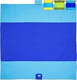 Beach Blanket Sand Proof - Oversized 7'x9' Dimensions -6+1 Sand Pockets Anchors -Best Sand Escape Large Outdoor Beach Accessories For The Whole Family -Made From Quality Durable and Breathable Nylon