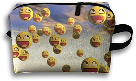 Sky Emoji Cool Make-up Storage Bag Multifunction High Grade Travel Case Brush Organizer