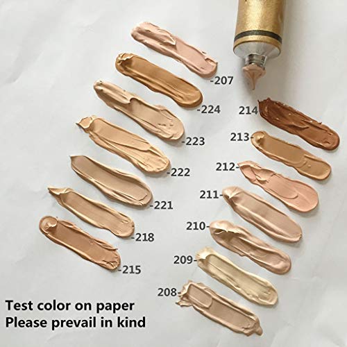 Aviat Small Gold Tube Concealer Full Coverage Cream Concealing Foundation Makeup Repair for Blemish/Acne/Dark Circles/Red Blood/Scar