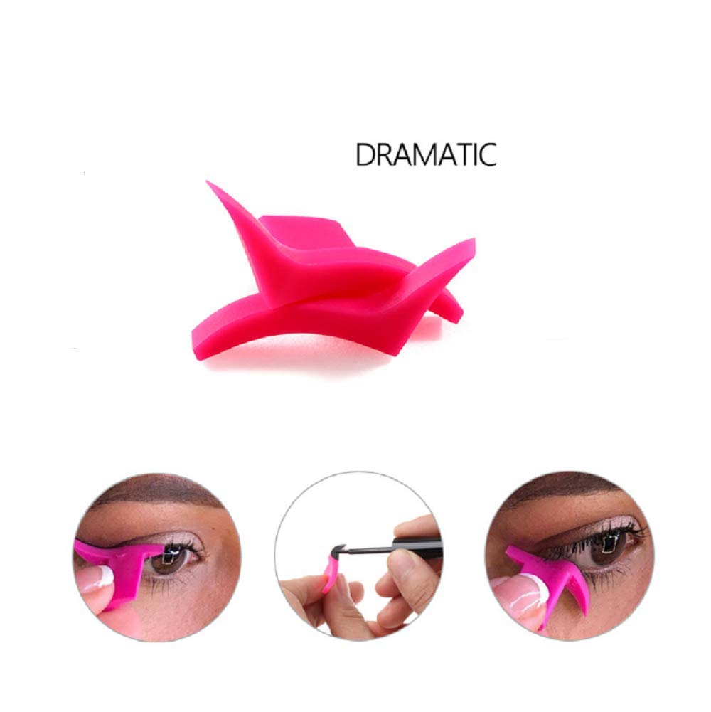 Lucktao Lazy Eye Shadow Applicator Silicon wing eyeliner Eyeshadow Stamp Crease (DRAMATIC)
