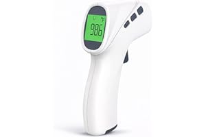Infrared Thermometer for Adults and Kids, Digital Thermometer with Fever Alarm & Mute Mode, Fast Accurate Result, Easy to Use