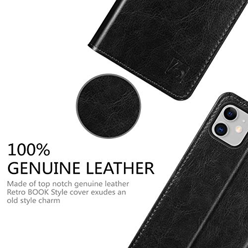 Belemay iPhone 11 Wallet Case, iPhone 11 Case, [Genuine Cowhide Leather