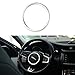 TK-KLZ for Jaguar XE XFL F-PACE F-Type/XF 2015-2018 Premium Aviation Aluminum Alloy Car Steering Wheel Decoration Ring Sticker Decals (Silver)