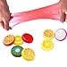 ESSENSON 28 0 Magic Crystal Slime Putty Toy Soft Rubber Fruit Slime for Kids, Students, Birthday, Party - 6 Pack with 2 Straws