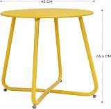 Grand Patio Yellow Outdoor Round Side Table - Lightweight & Adjustable view 3