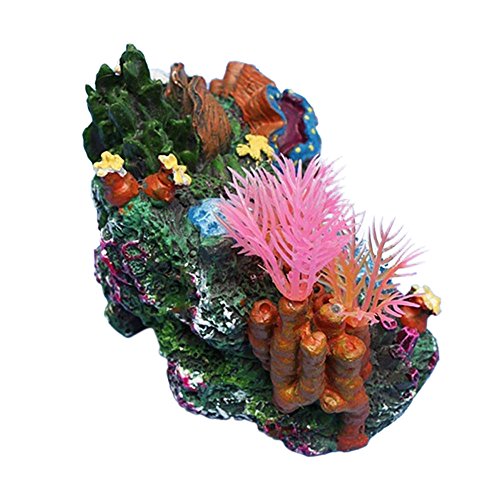 Aquarium Ornament Artificial Mounted Coral Reef for Fish Tank Decoration