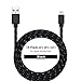 Zojoro KC-018 CJ Phone Cable 5Pack 3FT 6FT 10FT Extra Long Nylon Braided USB Charging & Syncing Cord for iPhone Xs Max/X/8/8Plus/7/7Plus/6S/6S Plus/SE/iPad/Nan More(Black)