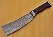 CP-1318- Custom Handmade Damascus Steel 12.00 Inches Cleaver style Knife - Exotic Wallnut Wood Handle