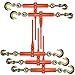 Vulcan Classic Ratchet Style Load Binder with Grab and Slip Hooks - 6,600 lbs. Safe Working Load (for 3/8'' Grade 70 Chain - Pack of 5)