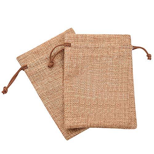 Lucky Monet 50-Pack Burlap Gift Bags With Drawstring - Rustic Jute Pouches For Wedding Favors & Crafts - View #10