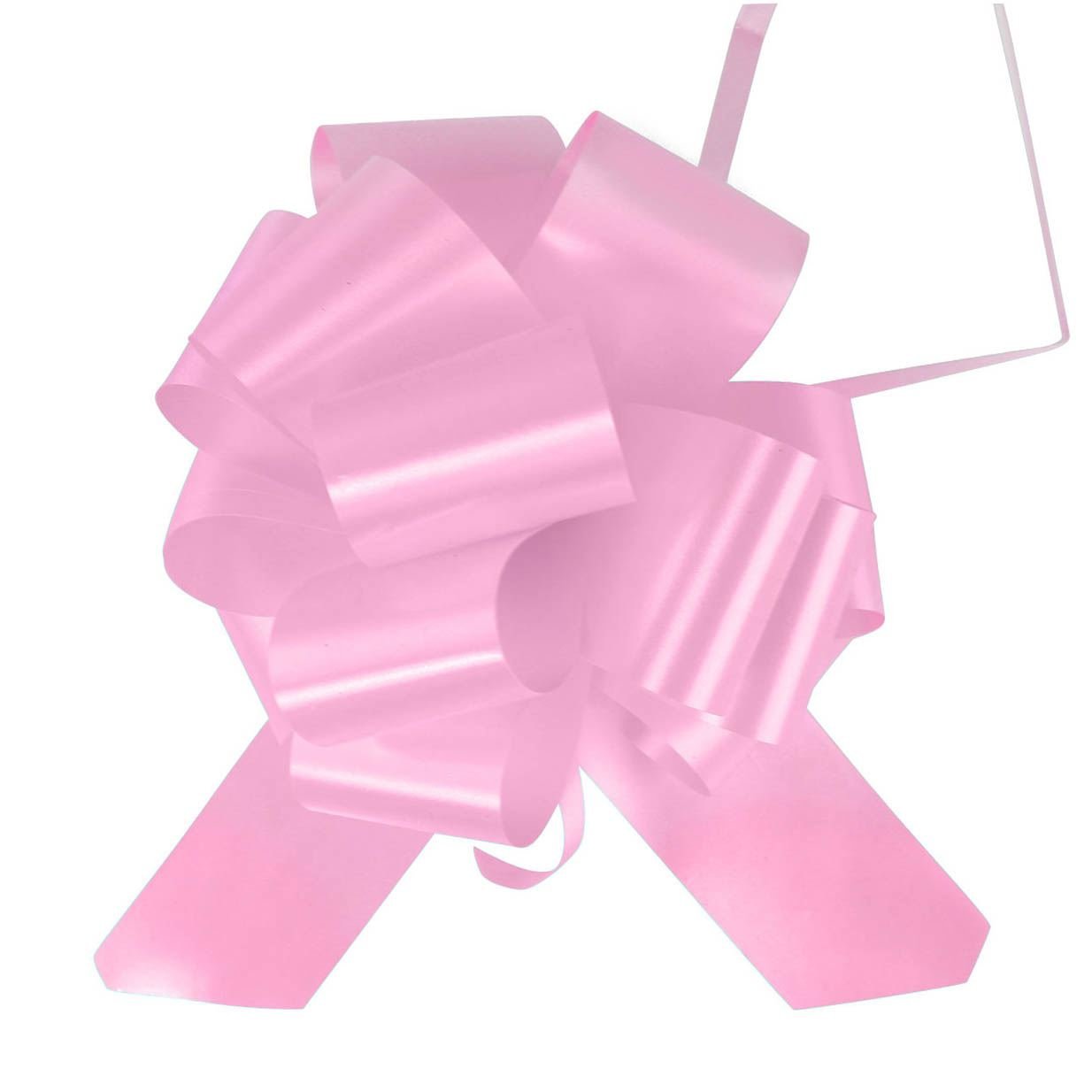 50mm PP Pull Bows and Ribbon! Florist PullBow Pew Poly PP Large Pompom[Light Pink,20 Bows]