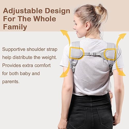 Shiaon Baby Carrier Newborn to Toddler, Cozy Baby Wrap Carrier(730lbs