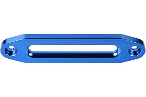 Astra Depot 10" Bolt Pattern Self-Recovery Universal Glossy Blue Aluminum Hawse Fairlead 8000-15000LBs for Synthetic Winch Rope Cable