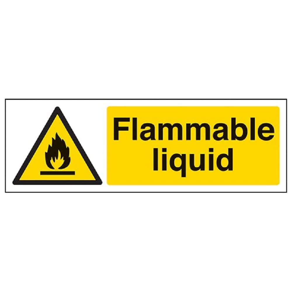 V Safety Flammable liquid-300x100mm-Magnetic Safety Sign
