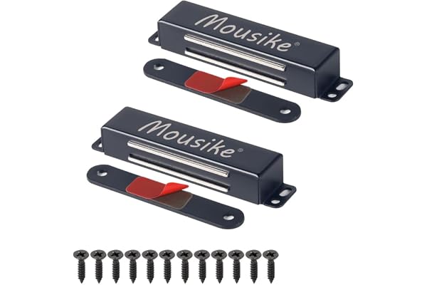 Mousike Magnetic Door Catch，90lb Stainless Steel Cabinet Door Magnets with Strong Magnetic for Kitchen Cupboard Wardrobe Clos