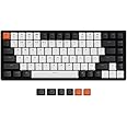 Keychron K2 Wireless Bluetooth/USB Wired Gaming Mechanical Keyboard, Hot-swappable 75% Layout 84 Keys RGB LED Backlight, Aluminum Frame for Mac Windows, Gateron G Pro Red Switch, Version 2