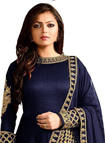 anghan brothers women's cotton semi stitched anarkali gown