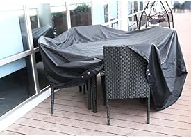 Winomo Outdoor Patio Furniture Protector Covers Waterproof Sofa Table Chair Set Cover Black Patio Furniture Accessories Amazon Com Au