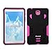 [iRhino] TM BLACK-HOTPINK Heavy Duty rugged impact Hybrid Case cover with Build In Kickstand Protective Case For Samsung galaxy Tab 4 8.0 inch T330 Tablet