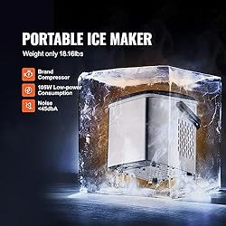 VEVOR Countertop Ice Maker, 26lbs in