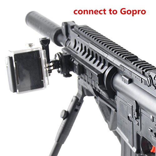 Picatinny Side 20mm 21mm Rifle Gun Rail Tripod Mount for Sony GoPro Hero,DV, Xiaomi, SJCAM Action Camera & Smartphone Hunt Accessory