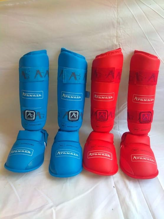 Buy Arawaza WKF Approved Karate Shin Guard with Instep Guard Online at