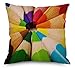 Geepro 18 inch Christmas Decorations Soft Pillow Cover Happy New Year Xmas Decorative Pillow Case (Colorful)
