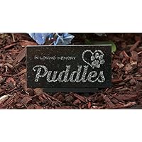 3 x 6 Engraved Granite Cat or Dog Memorial