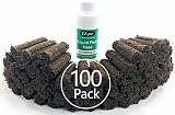 Aerogarden Seed Starter System Compatible Refill Pack | 100 Aerogarden Sponges Compatible and 4 OZ Liquid Plant Food 4-3-6 | Aerogarden Nutrients Liquid Compatible | Use Aero Garden Seed Pods by EZgro