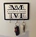 Personalized Key Holder for Wall - Custom Key Hanger with Family or Couple's Name | Vinyl or Laser Engraved Options | Natural Wood Key Rack | Made in USA.