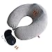 YANGNING Memory Foam Travel Neck Pillow - Neck Support Travel Pillow for Comfort Rest,Neck and Chin Support,Grey