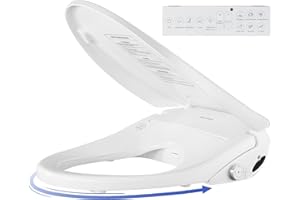 Bejoan X7 Bidet Toilet Seat, Elongated Bidet Attachment for Toilet Warm Water with Soft Close, Electric Heated Smart Bidet Seat with Water Filtration