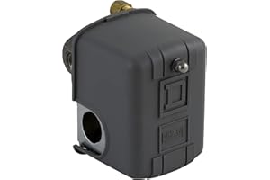 SCHNEIDER ELECTRIC Telemecanique Sensors 9013FHG49J59X Air-Compressor Pressure Switch, 175 psi Set Off, 40 psi Fixed Differential, 1/4" NPT External, 2-Way Release Valve