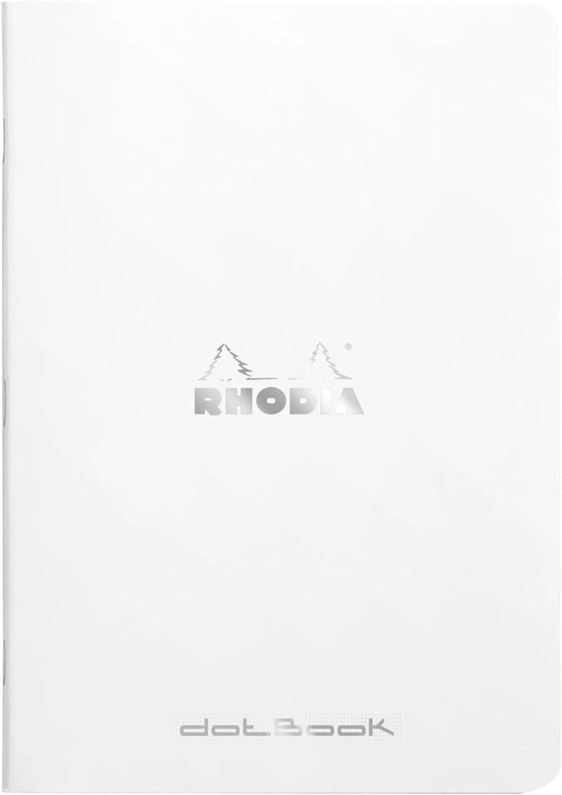 Rhodia 119200Cpack Set of 10 White A5 Dotted Notebooks 96 pages 80gsm