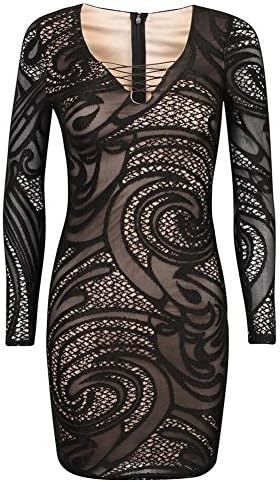 Ex Lipsy Ex Michelle Keegan Black Lace Up Bodycon Dress Size 4 6 8 10 12 14 16