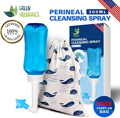 G.F. Perineal spray, 10 oz (300ml) Irrigation bottle, Squirt bottle, with pointed spray, for Postpartum care, Travel Bidet with carry bag