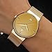 Men Casual Date Quartz Wrist Watches Gent Waterproof Sports Watch Elite Ultra Thin Clock WR-8018 (gold)