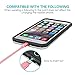 GANJOY iPhone Charger 3Pack 3FT/6FT/10FT(1M/2M/3M) Nylon Braided 8 pin Charging Cables USB Charger Cord, Compatible with iPhone 7/7 Plus/6s/6s Plus/6/6 Plus/5/5S/5C/iPad and iPod (Pink)