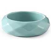 Viva Joya Faceted Resin Acrylic Bangle Bracelet for Women, Chunky Statement Wide Bold Plastic Geometric Transparent Jewelry, Brown Green Light Blue Orange