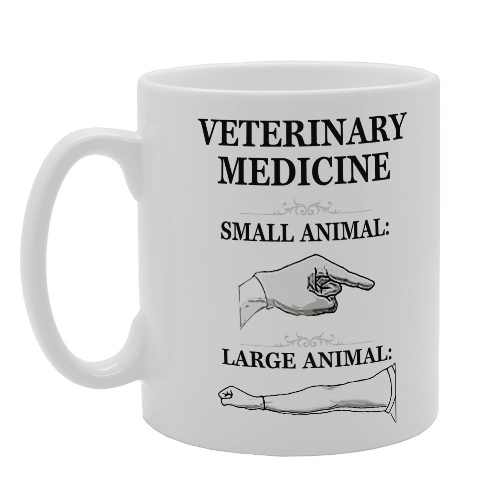 Coralgraph Inc MG3212 Funny Veterinary Medicine Small Animal Large Animal Novelty Gift Printed Tea Coffee Ceramic Mug