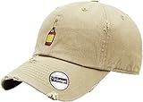 KBSV-047 KHK Henny Bottle Vintage Distressed Dad Hat Baseball Cap Polo Style Adjustable